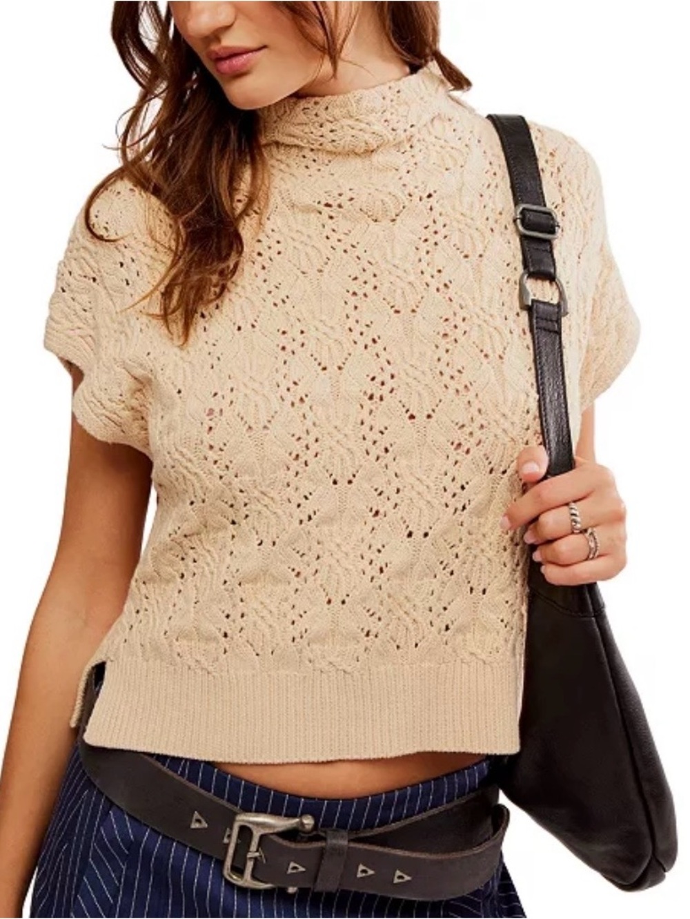 NWT Free People Vickie Mock Neck Sweater Size XS
